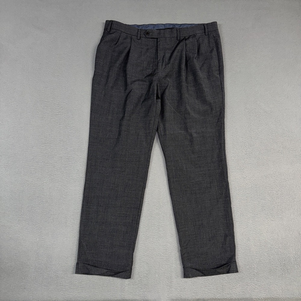 Lauren Ralph Lauren Pants Mens 38x30 Gray Heathered Straight Wool Blend Dress
